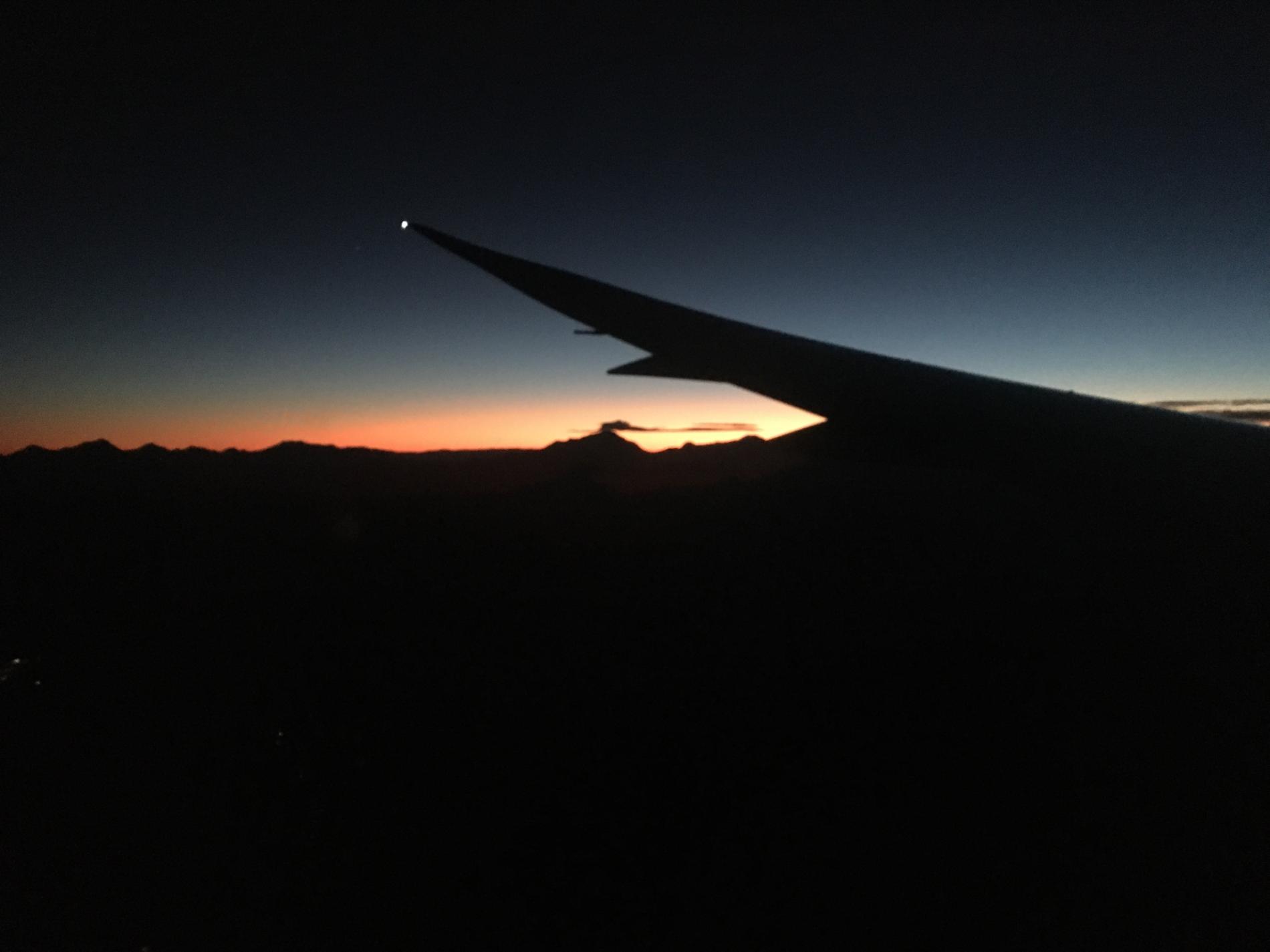 Flying to Santiago