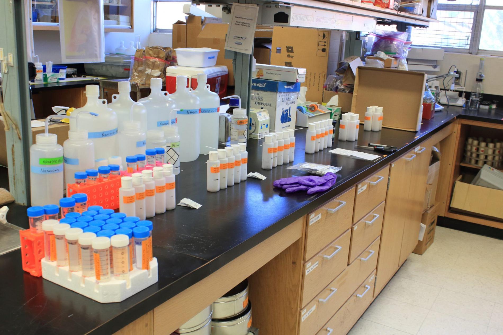 in the laboratory for conducting the arsenic field test