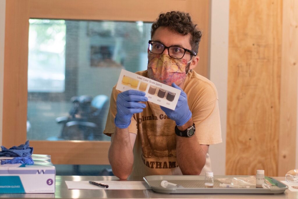 Dan demonstrating test results